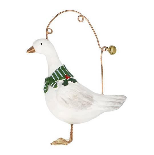 Resin Xmas Rural Animal, Goose 7cm *ETA Nov